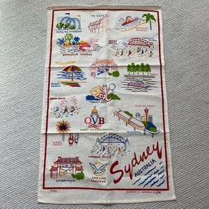 VTG I 1980s I Sydney Australia Tea Towel I Designed by Elias